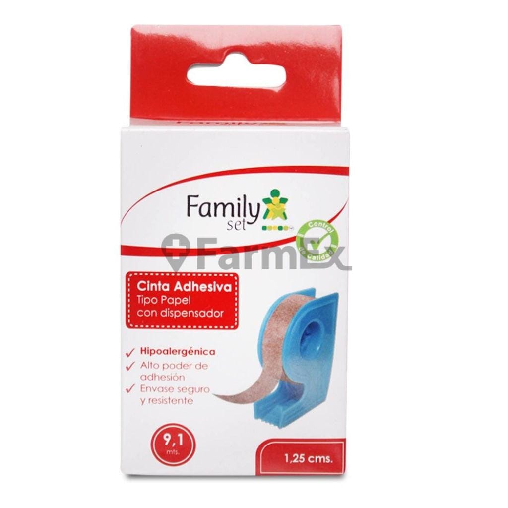 Cinta Adhesiva Tipo Papel Con Dispensador 9.1 x 1.25 (Family set) Farmex-Pluxee-Persistente